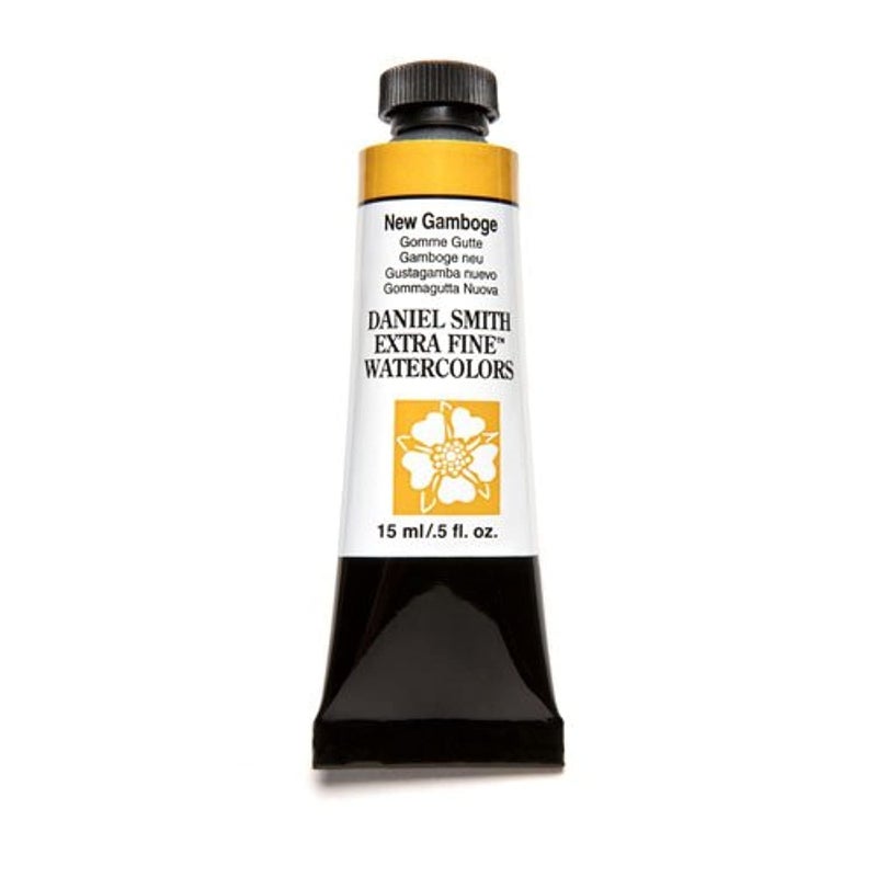 DANIEL SMITH 284600060 Extra Fine Watercolor 15ml Paint Tube, New Gamboge, 0.5 Fl Oz (Pack of 1) - Image 1